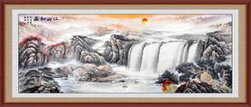 宝地生金国画山水画