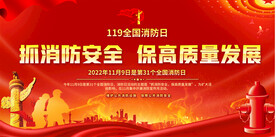 2022全国消防日展板