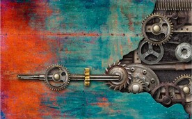 复古怀旧金属齿轮工业风背景墙