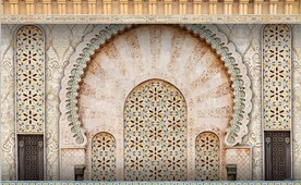 3D伊斯兰建筑花纹背景墙壁画