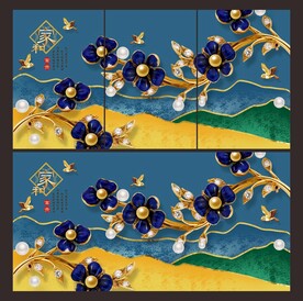 高端珠宝立体花