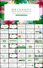 唯美工作总结新年计划PPT模板