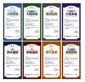 物业提示通知海报