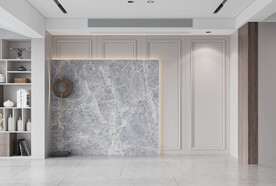 现代极简客厅背景墙