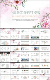 通用小清新花卉工作总结PPT