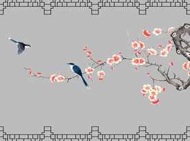 高清分层透明底推拉门打印图