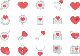 情人节爱心图标