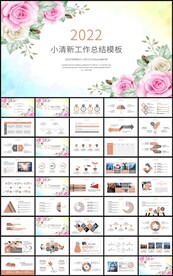 彩绘花卉工作总结述职报告ppt