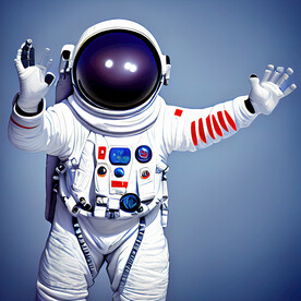 卡通手绘航天员