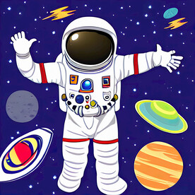 卡通宇航员