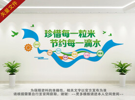 食堂珍惜文化墙