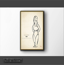 抽象简笔装饰画