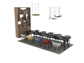 休闲会议桌3d模型