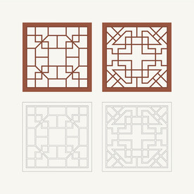 正方形窗花格 花窗