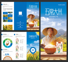 五常大米招商宣传三折页