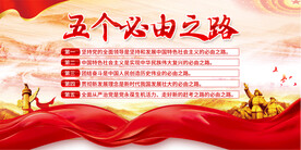 五个必由之路展板