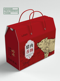 腊肉香肠包装 平面图 