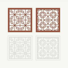 正方形窗花格 花窗