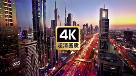 傍晚城市街道车流