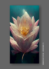 唯美梦幻新中式立体荷花装饰画