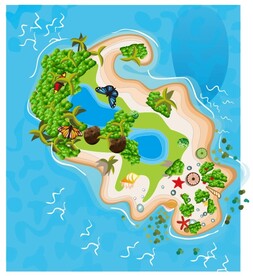 海洋中心岛热带雨林