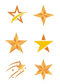 星光星形创意小图标元素