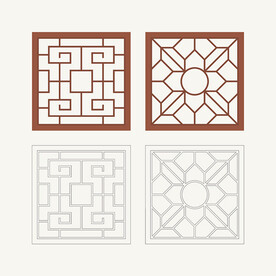 正方形窗花格 花窗