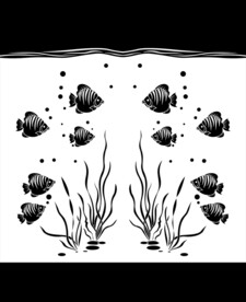 高清分层透明底推拉门打印图