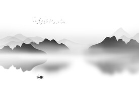 高清分层透明底山水背景