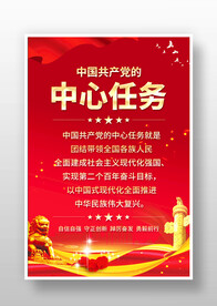 党的中心任务海报