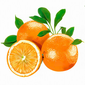 橙子插画