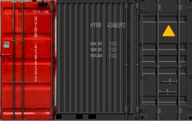 复古怀旧彩色集装箱背景墙壁画