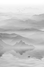水墨山