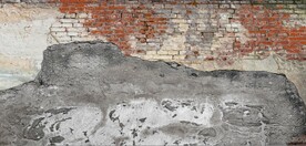 复古斑驳红砖水泥墙背景墙壁画