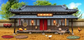 农家小厨餐饮背景墙壁画