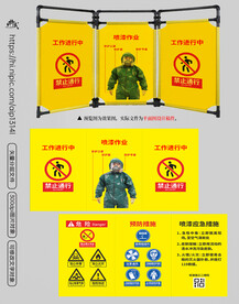 标准化喷漆作业警示牌