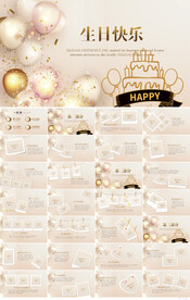 生日快乐生日派对纪念册PPT