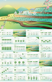 绿色清新水稻种植业农业PPT