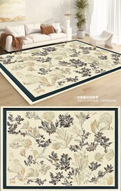 复古美式花纹卧室客厅地毯地垫
