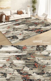 复古美式花纹卧室客厅地毯地垫