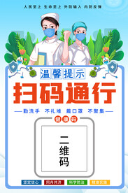 扫码通行海报