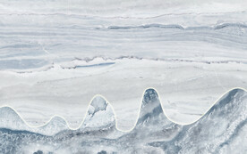 灰白根大理石背景墙 山水画