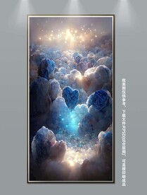 北欧ins天空城堡轻奢挂画