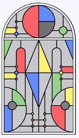 高清分层彩绘花窗