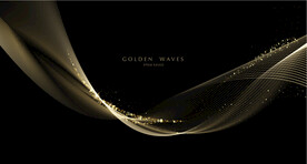 黑色曲线波浪背景