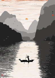 水墨山水画
