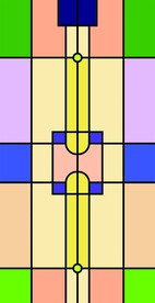 高清分层彩绘玻璃打印图