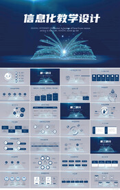 蓝色科技感信息化教学设计PPT