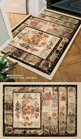 欧式古典高贵复古花纹地毯地垫