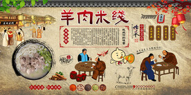 羊肉米线背景墙